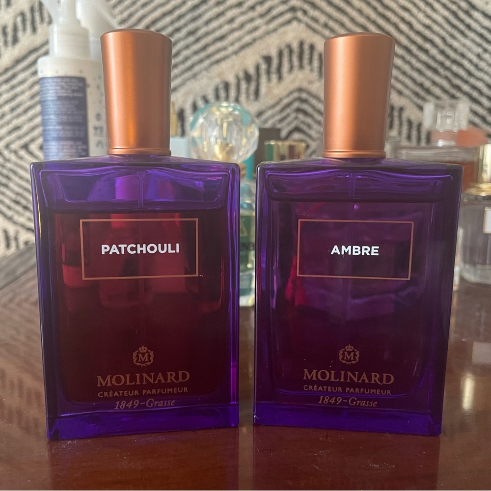 Set of 2 niche fragrances: Molinard Patchouli and Molinard Ambre